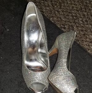 Sliver high heels